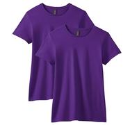 Gildan Women's Softstyle Cotton T-Shirt, Style G64000L, Multipack, Purple (2-Pack), XXL