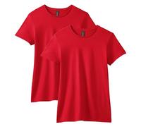 Gildan Women's Softstyle Cotton T-Shirt, Style G64000L, Multipack, Red (2-Pack), S