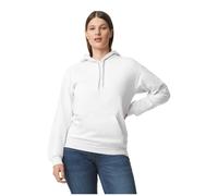 Gildan Women's Softstyle Plain Fleece Midweight Hoodie in White | Size: Small Gildan White S
