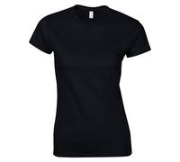 Gildan Women's Softstyle Plain Ringspun Cotton Fitted T-Shirt in Black | Size: 3XL Gildan Black 3XL