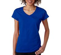 (2XL, Royal) Gildan Ladies Soft Style Short Sleeve V-Neck T-Shirt