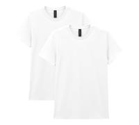 Gildan Women's Heavy Cotton Adult T-Shirt, 2-Pack, White, Large