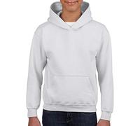 GILDAN - Youth Heavy Blend Hooded Sweatshirt. 18500B White L