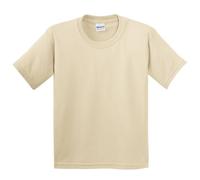 (M, Sand) Gildan Youth Unisex Heavy Cotton T-Shirt