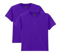 Gildan Kids Youth Heavy Cotton T-Shirt, Style G5000b, 2-Pack, Purple, M (Pack of 2)