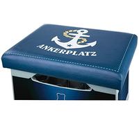 Gilde - 49828 - Plastic seat pad for drinks crates, anchor place, blue, 32 cm x 42 cm x 5 cm, fits on the standard beer or drink box.