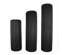 Gilde 56472 Vase Fjord Matte Black Grooved Surface Structure H 76 cm D 19 cm Diameter 19 cm