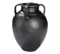 GILDE Antigua Aluminium Vase - Grey - Round - Height 25 cm x Diameter 20 cm - Waterproof Flower Vase