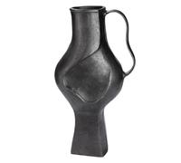 GILDE Antigua Vase Aluminium - Bulbous - Black - Height 43 cm x Width 24 cm - Waterproof Flower Vase