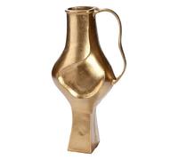 GILDE Antigua Vase Aluminium - Bulbous - Gold - Height 34 cm x Width 18 cm - Waterproof Flower Vase