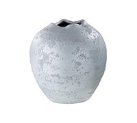 GILDE Barcelos Ceramic Vase - Decorative Tulip Vase Waterproof Height 29 cm Diameter 29 cm Colour: White Grey - Living Room Decoration - European Manufacture