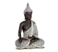 GILDE Buddha Figurine Resin Brown Height 29 cm