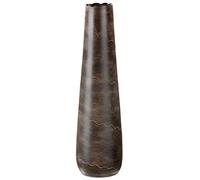 GILDE Ceramic Vase Wave XXL - Decorative Vase Waterproof Height 70 cm Brown - Living Room Decoration - European Manufacture