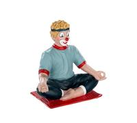 Gilde Clown Yoga Woman Figure Made of Resin - Gift Decorative Figure Collectible - Multicoloured, 10 cm High, 10 cm Wide, 7 cm Deep