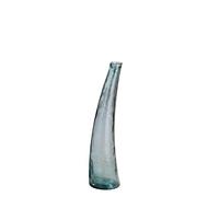 GILDE Corno 39197 Recycled Glass Vase Made in Europe Height 80 cm Diameter 20 cm Petrol