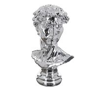 GILDE David Silver Resin Metallic Effect David Head Figurine 38cm High 25cm Wide 17cm Deep