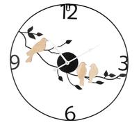 GILDE Decorative Clock, Metal, Black, 3 Tiefe