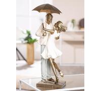 GILDE Decorative Figurine, Poly, Cream, Gold, 39x17x15 cm