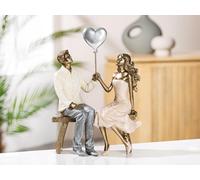 GILDE Decorative Figurine, Resin, Bronze, Höhe 24,5 cm