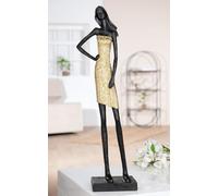 GILDE Decorative Figurine, Resin, Gold, Höhe 44,5 cm