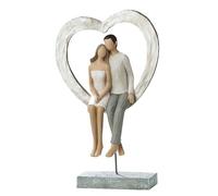 GILDE Decorative Figurine, Resin, White, Höhe 26 cm