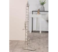 GILDE Decorative Large Figure Sculpture XXL - Silver Decorative Figure Sculpture Made of Aluminium Colour: Silver - Decoration Living Room Gift Birthday Height 114 cm