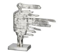 GILDE Decorative Sculpture, Aluminium, Silver Colours, Höhe 38cm