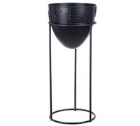 GILDE Decorative vase, Metal, Black, Höhe 57cm
