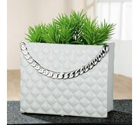 GILDE Decorative Vase White - Decorative Vase Bag Ceramic White - Decoration Gift Birthday Gift - Height 20 cm