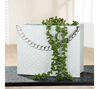 GILDE Decorative Vase White - Decorative Vase Bag HX Ceramic White - Decoration Gift Birthday Gift - Height 20 cm