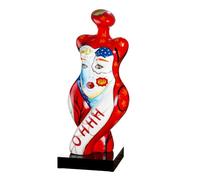 GILDE Femme Figurine Resin Graphical Pattern Glossy Red/White Height 71 cm x Width 32 cm