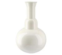GILDE Filu Metal Vase - Shiny Cream - Height 36 cm x Width 23 cm - Decorative Vase