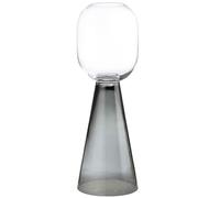 GILDE Floor vase Luxo made of glass, height 80 cm x diameter 27 cm, clear/black, suitable for pampas grass
