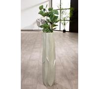 GILDE Fortuna Ceramic Vase Matte Green 63 cm High 18 cm Diameter with Pattern