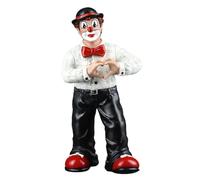 GILDE Gildeclown Decorative Figurine Clown of Hearts - Resin Multicoloured - Gift Decoration Collectible Figure Height 14 cm