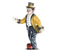 GILDE Gildeclown The Good News - Decorative Figurine and Collectible Handmade Height 16 cm
