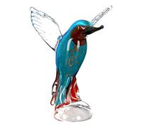 GILDE GLAS art Casablanca Sculpture Figure Glass Sculpture Decorative Figure - Kingfisher Bird - Glass - Colourful - Height 22 cm