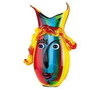 GILDE GLAS art Design Vase - Gift for Women - Handmade Height 37 cm