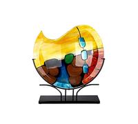 GILDE GlasArt Murano 39932 Decorative Vase Round Glass Multi-Coloured Height 49 cm