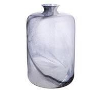 GILDE Glass Fumo Collar Vase Height 32 cm x Diameter 20 cm Black/White Decorative Vase
