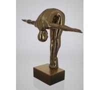 GILDE Gold Metallic Effect Resin Cliffhanger Sculpture 46cm High 56cm Wide 17cm Deep