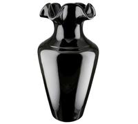 GILDE Irina Ceramic Vase Glossy Black Glazed Conical 40 cm High Decoration Home Accessory Gift Living Room