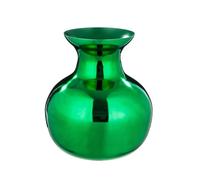 GILDE Kyoto vase, iron, bulbous, glossy, green, height 29 cm x diameter 25 cm, waterproof flower vase