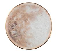 GILDE LED Moon Picture Round Canvas Picture with Pattern Grey/White Diameter 70 cm Brushed Moon