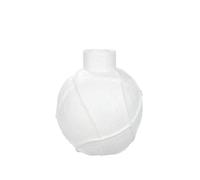 GILDE Linhas Vase Made of Resin - Textured - White - Height 38 cm x Diameter 34 cm - Decorative Vase