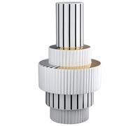GILDE Livello Floor Vase Ceramic White Glazed Height 46 cm x Diameter 24 cm Waterproof Flower Vase