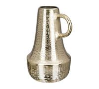 GILDE Lola Aluminium Vase - Gold - Waterproof - Coarse Surface - Height 30 cm x Diameter 19 cm