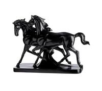 GILDE Luna & Casanova Figurine, Horse Motif, Resin, Black, Height 27 cm x Width 34 cm