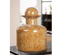 GILDE Mora Ceramic Lid Vase, Brown, 29 cm Height, 21 cm Diameter, Decorative Vase
