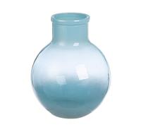 GILDE Novelle Vase Glass Bulbous Height 31 cm x Diameter 24 cm Blue Table Vase